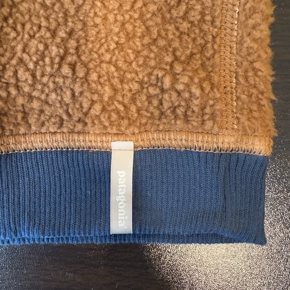 Patagonia Sweatshirt Womens Small Shearling Crewneck Pullover Beer Bottle Brown - Picture 6 of 8
